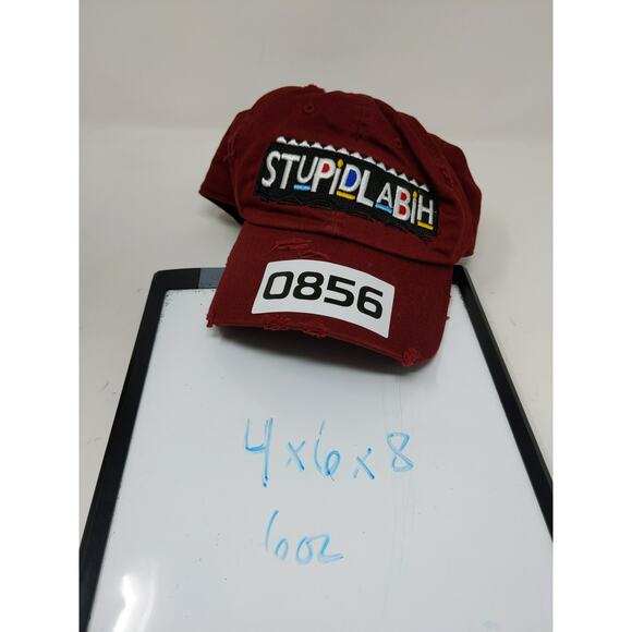 StupidLaBih Slideback Hat Embroidered Logo Kbethos Vintage Cap Red - Picture 10 of 10